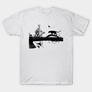 Hipster Lumberjack panther T-Shirt